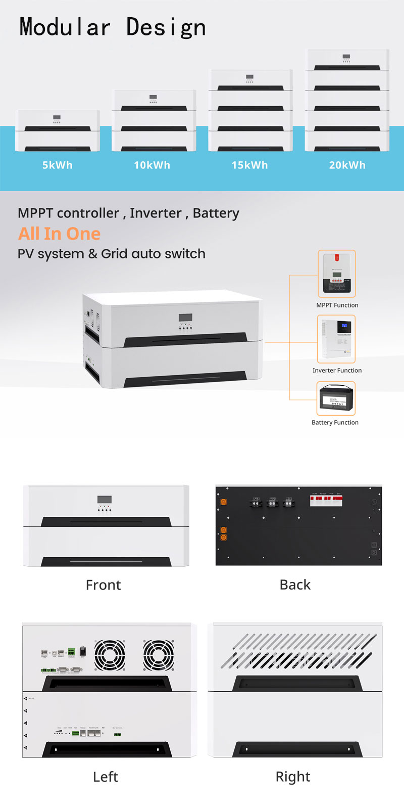 5kwh 10kwh 15kwh Home Solar Lithium Battery