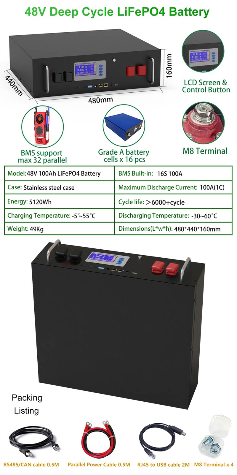 Home Solar Lithium lifepo4 Battery