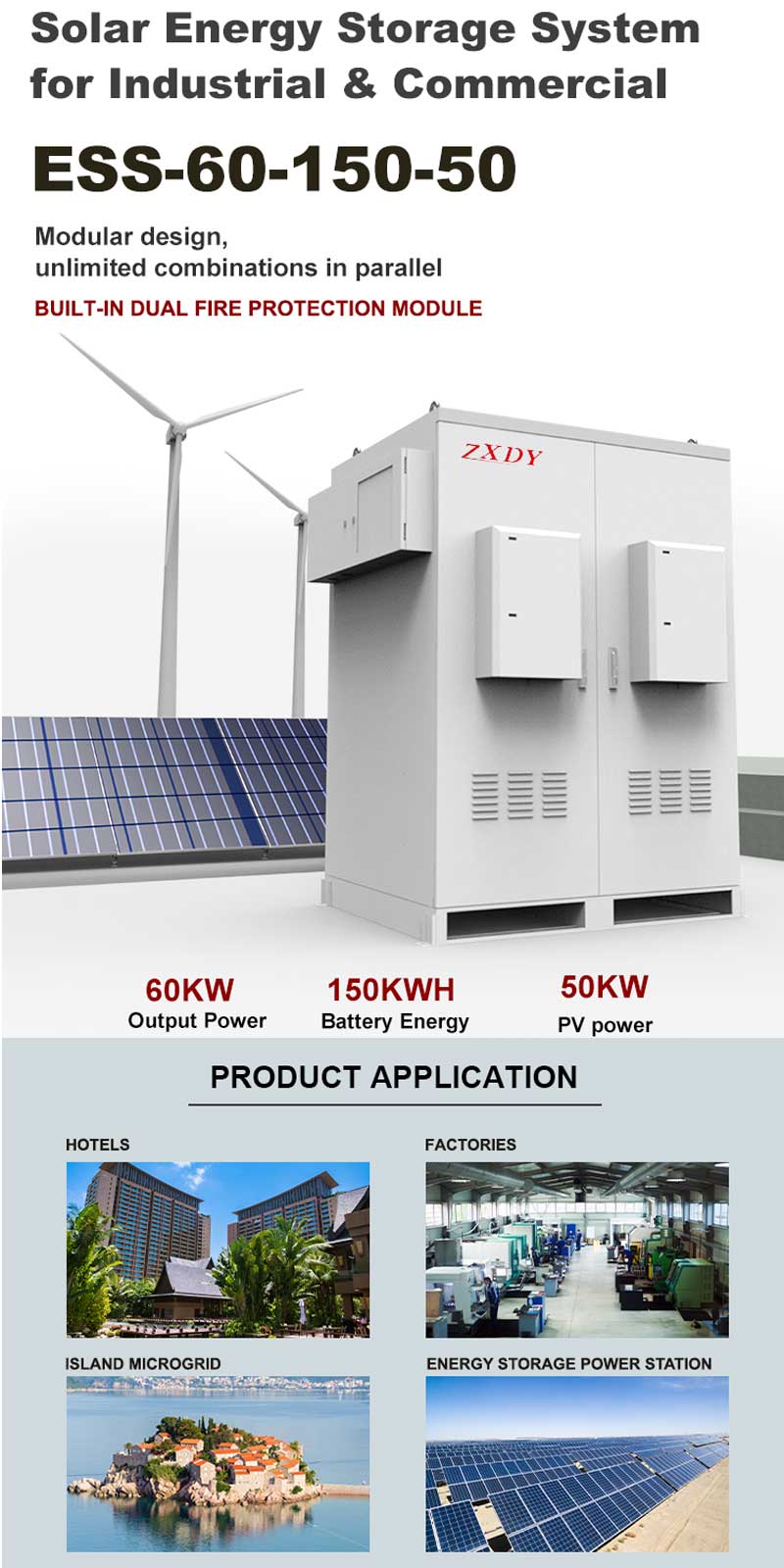 commercial solar lithium batteries system