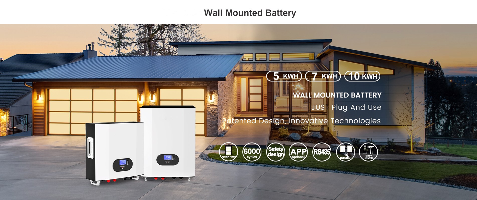 Power wall mounted battery