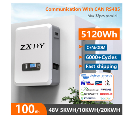48V 5KW Powerwall LiFePO4 100Ah Lithium Battery Pack 